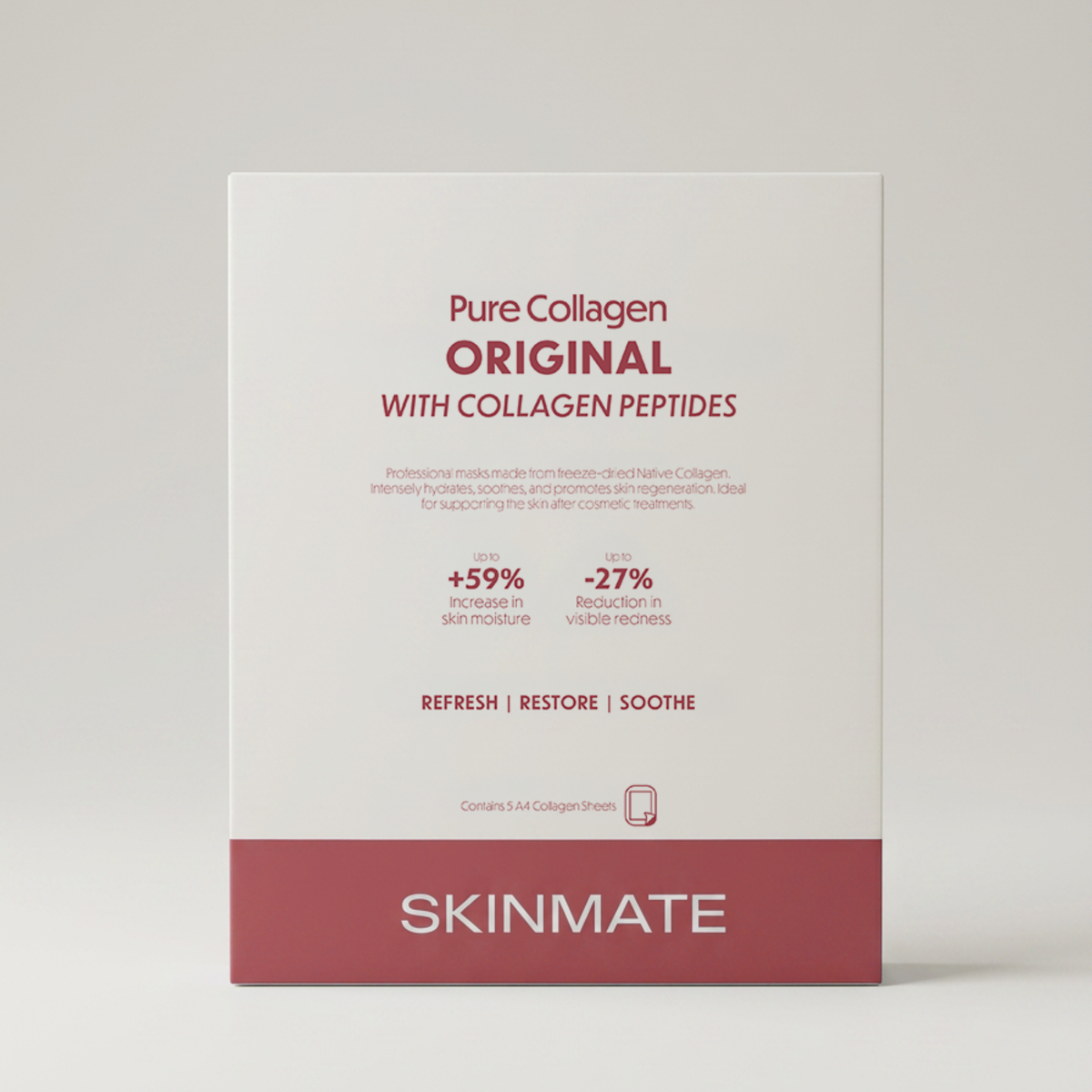 SkinMate Pure Collagen Original with Collagen Peptides - A4 Sheet