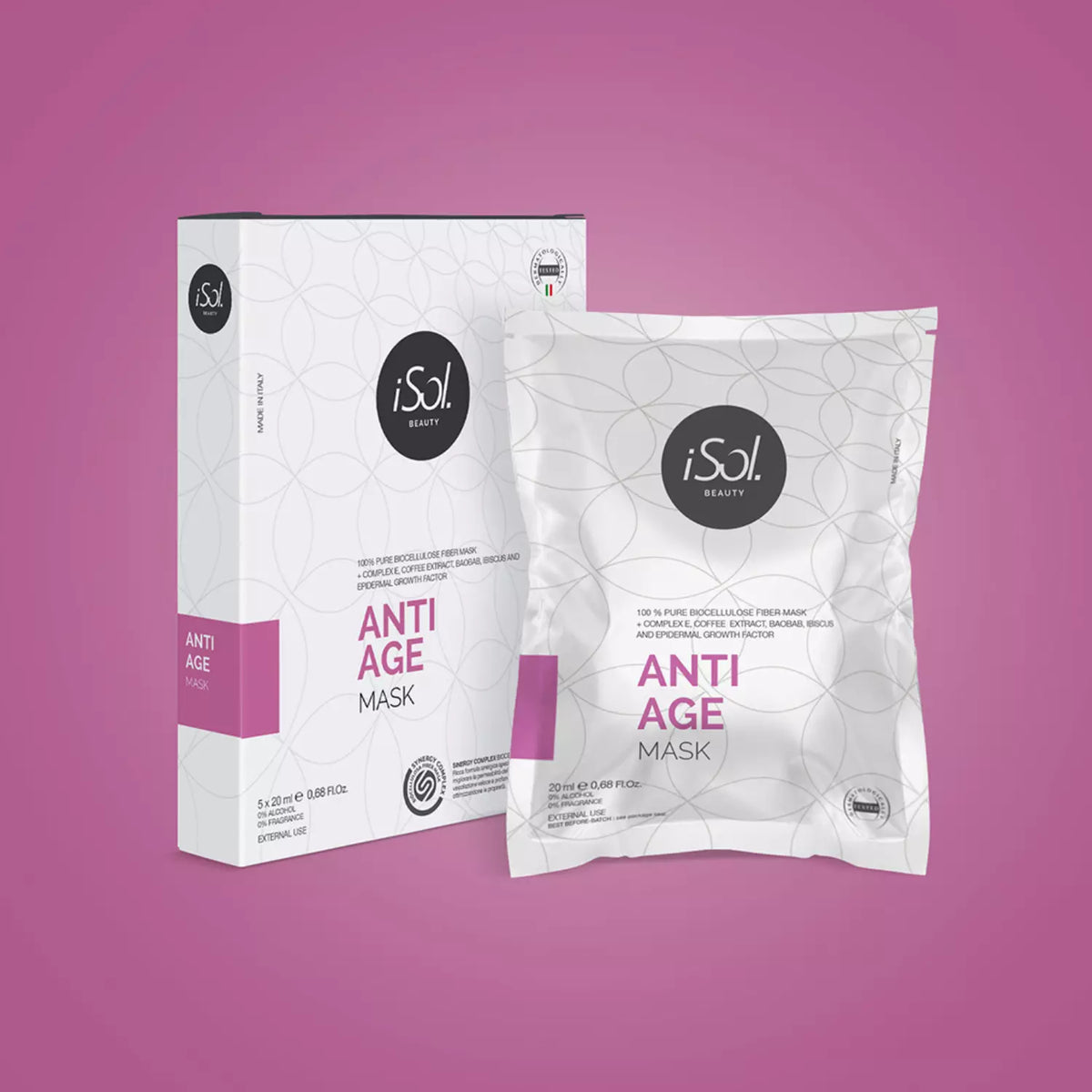iSol Anti Age Biocellulose Mask 5 x 20ml