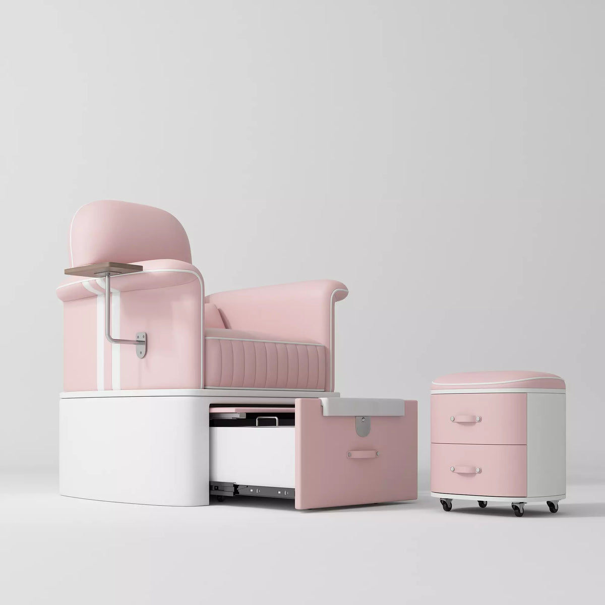 SkinMate Edge Pedicure Chair - Blush Pink