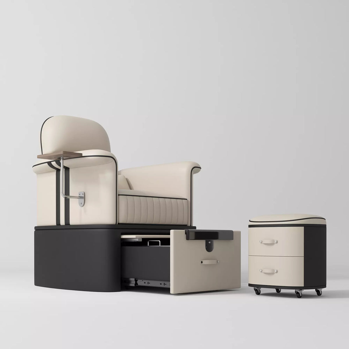 SkinMate Edge Pedicure Chair - Classic Beige