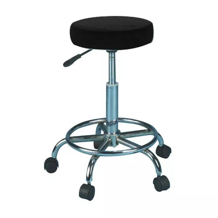 SkinMate Compact Stool With Footrest White/Black