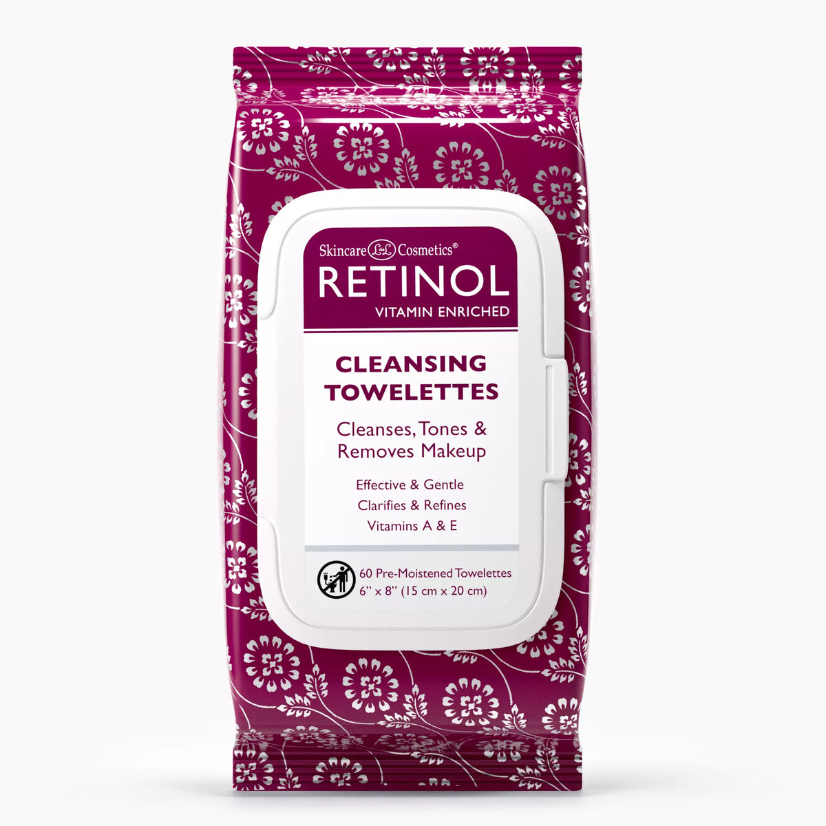 Retinol Anti-Ageing Cleansing Towelettes Pack of 60