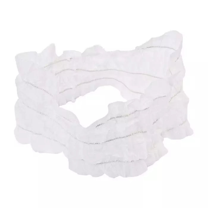 White Disposable Stretch Headbands x 100